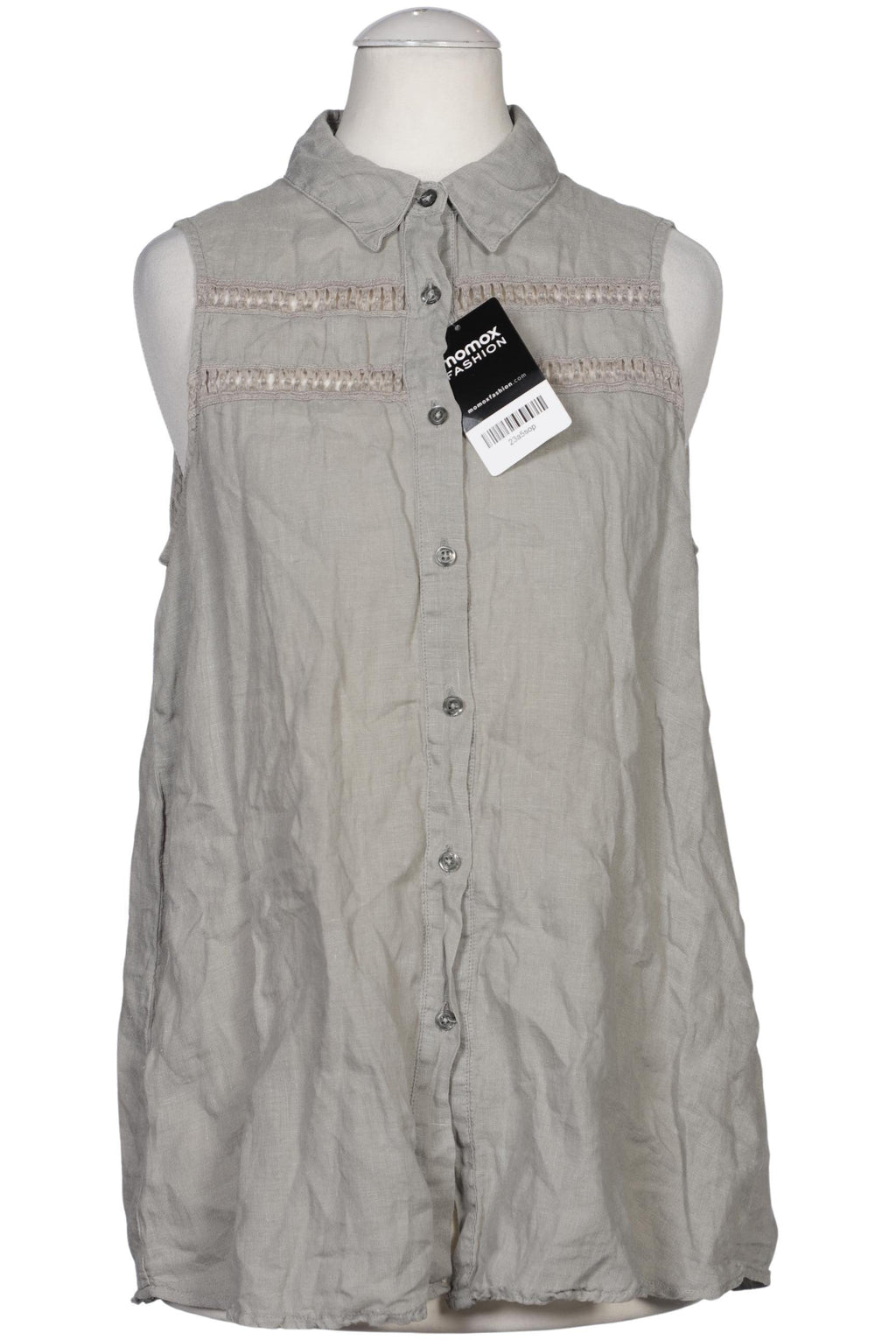 0039 Italy Women's Blouse Gray XS Linen 2