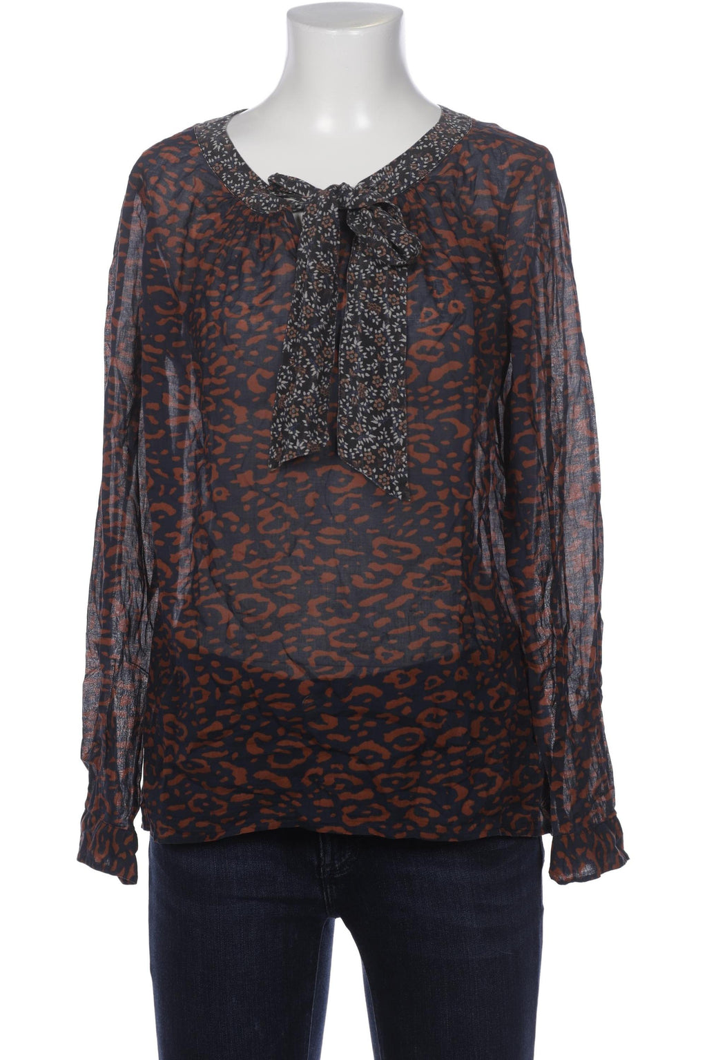 0039 Italy Women's Blouse Navy Blue Size M 5