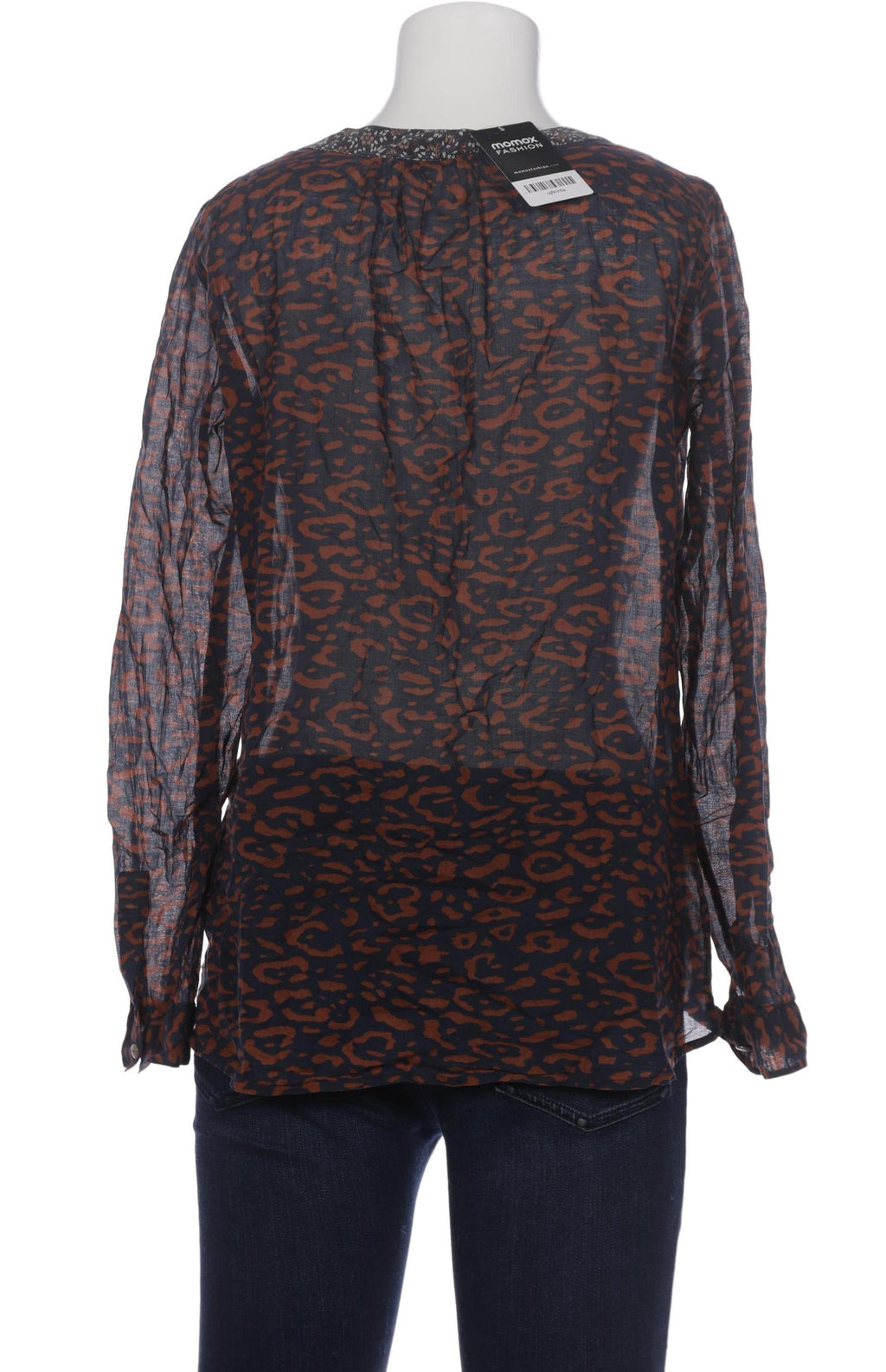 0039 Italy Women's Blouse Navy Blue Size M 6