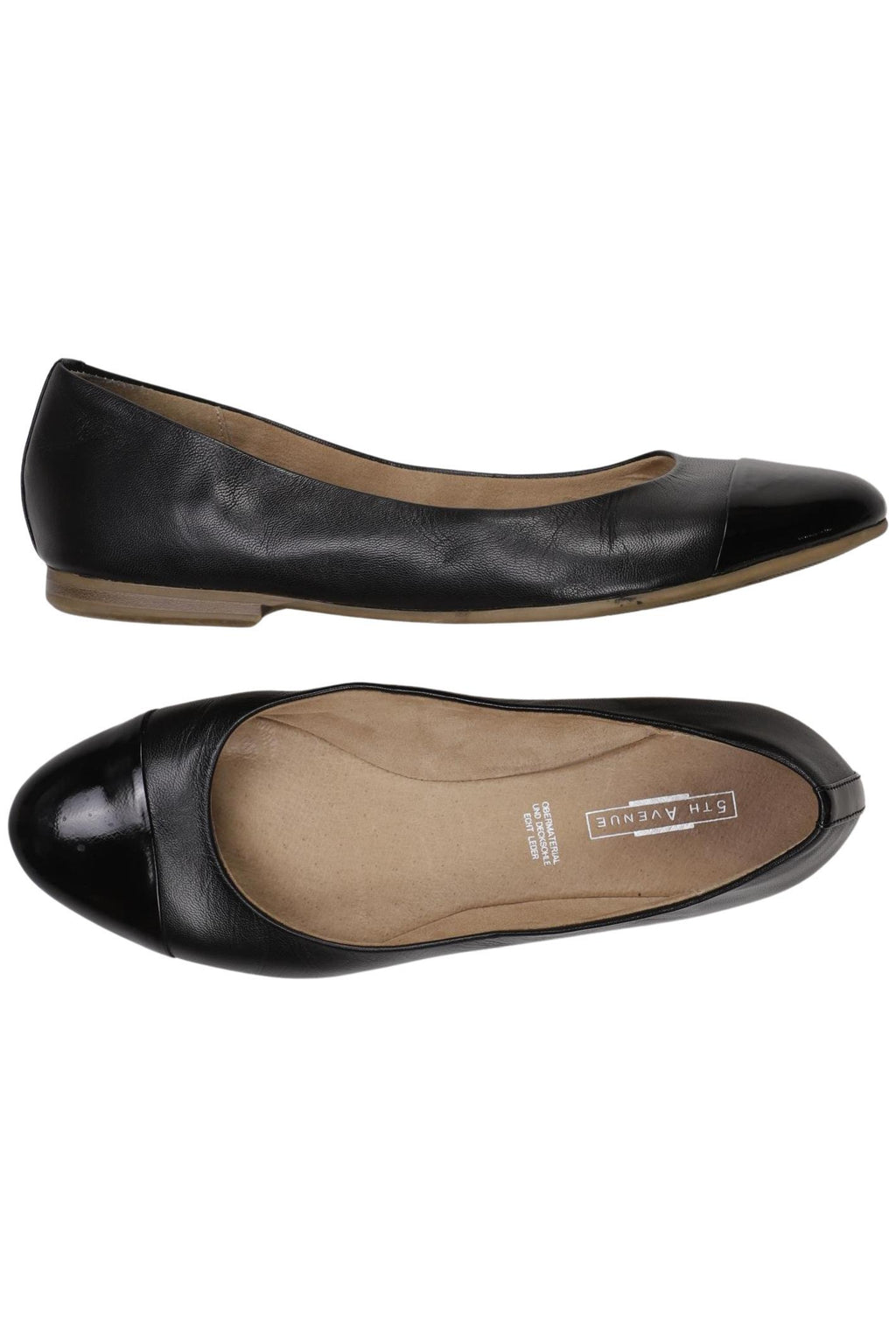 5th Avenue Women's Ballet Flat Black EU 38 Leather 7
