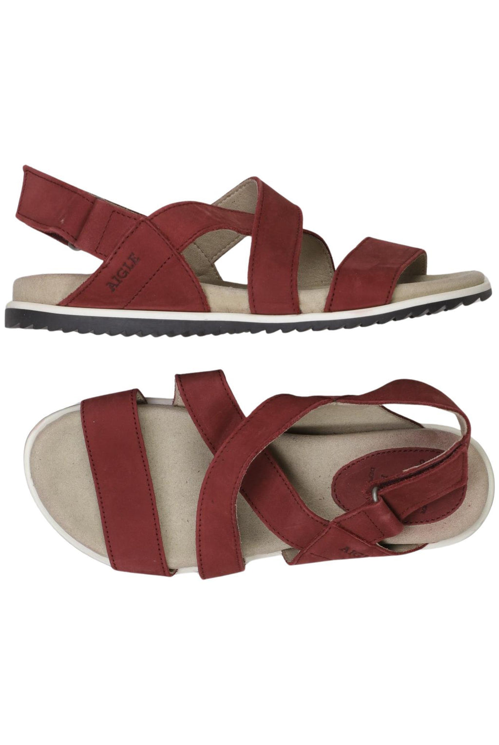 Aigle Women Sandals Red EU 36 Leather 2