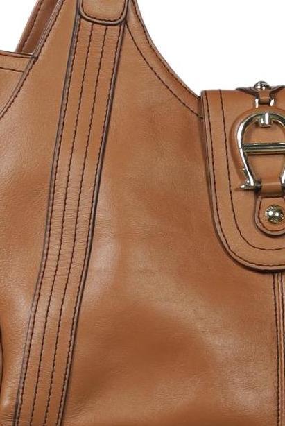 Aigner Large Women Handbag Brown Leather 4