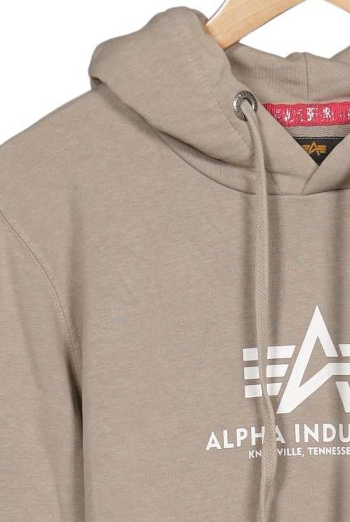 Alpha Industries Men Hoodie Beige M 6