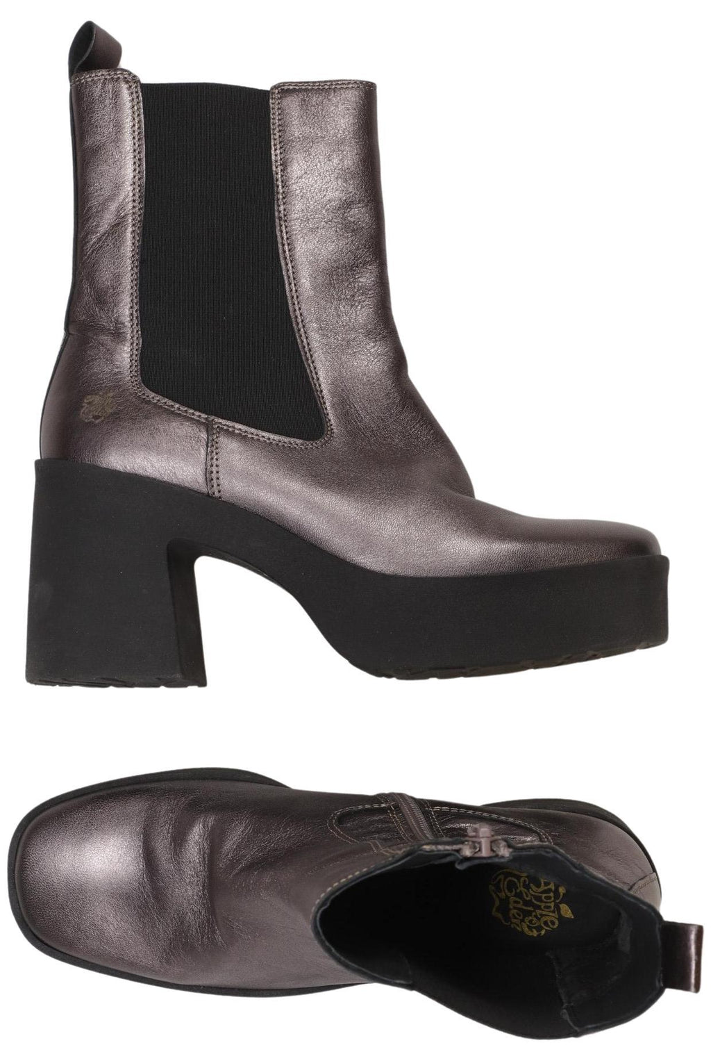 Apple of Eden Women Ankle Boot Silver EU 36 Leather 2