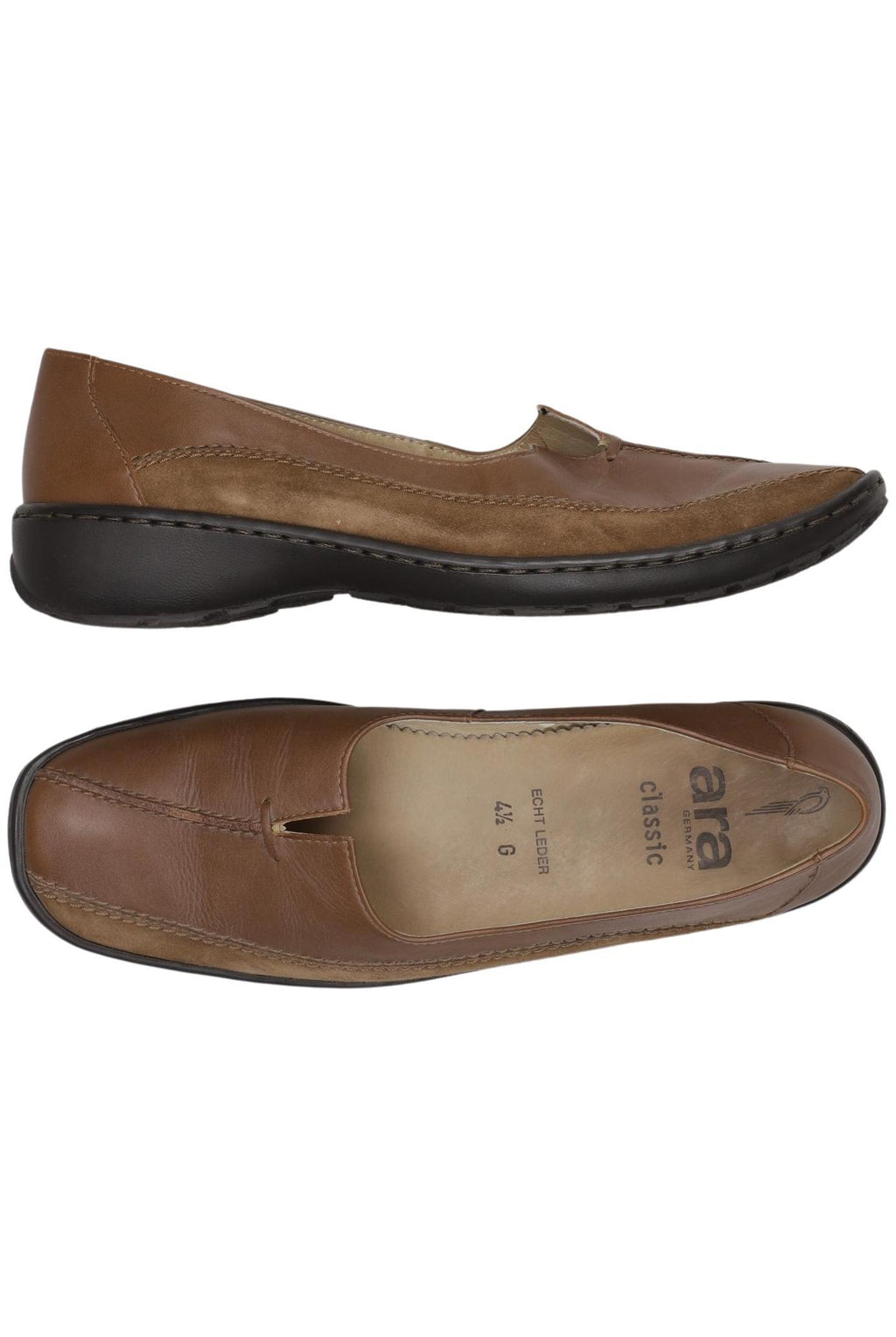 Ara Women's Half Shoe Brown EU 37.5 Leather Second Hand 5