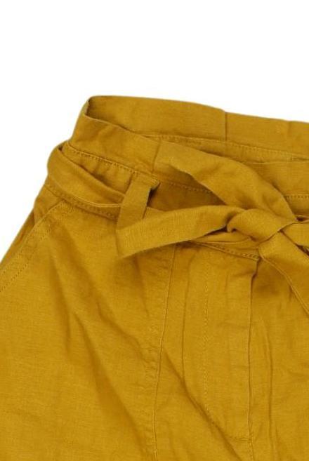 ASOS Women Shorts Yellow EU 36 Linen 6