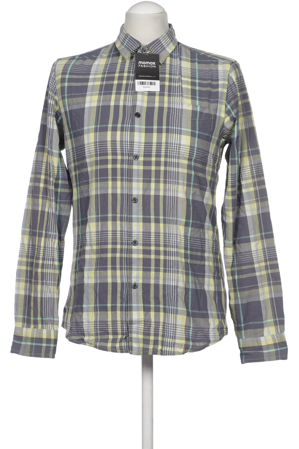 ASOS Men Shirt Navy Blue Size S Cotton 4