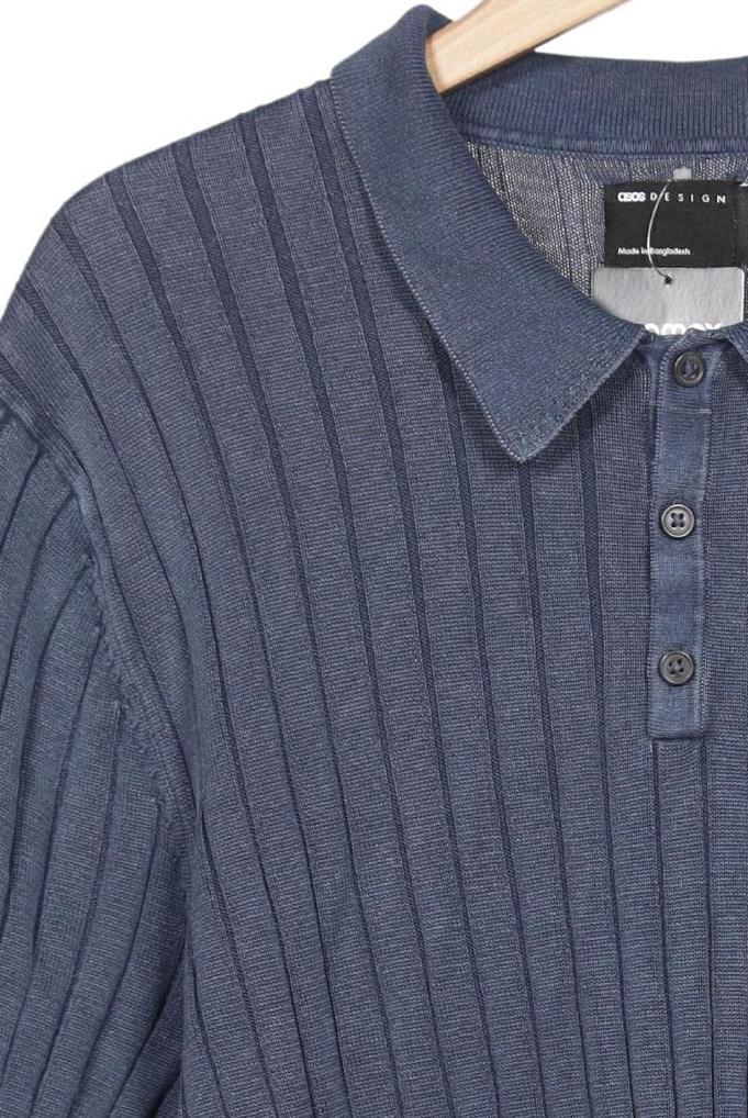 ASOS Herren Poloshirt Blau XXL Baumwolle 3