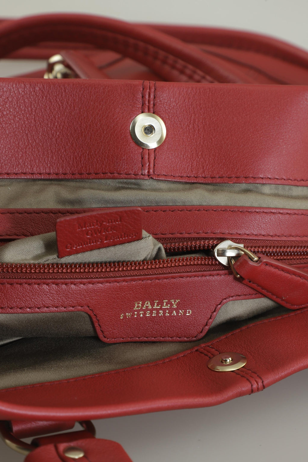 Bally Women Large Leather Handbag Red 7