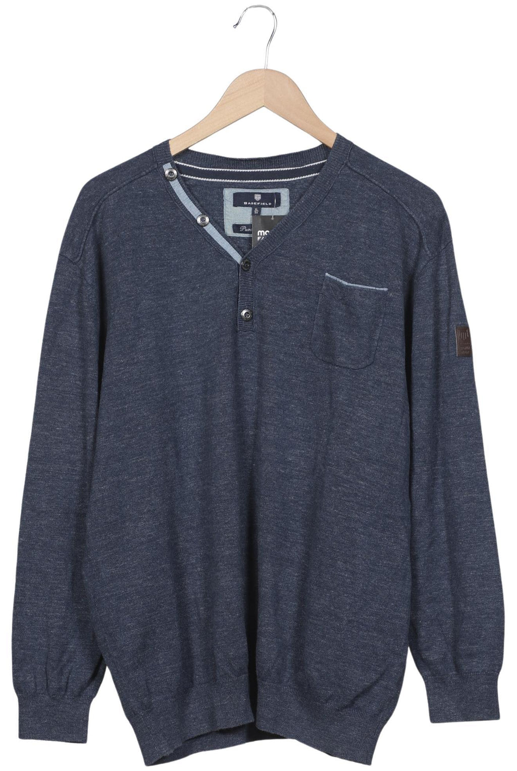 Basefield Men's Sweater Navy EU 54 Cotton 4