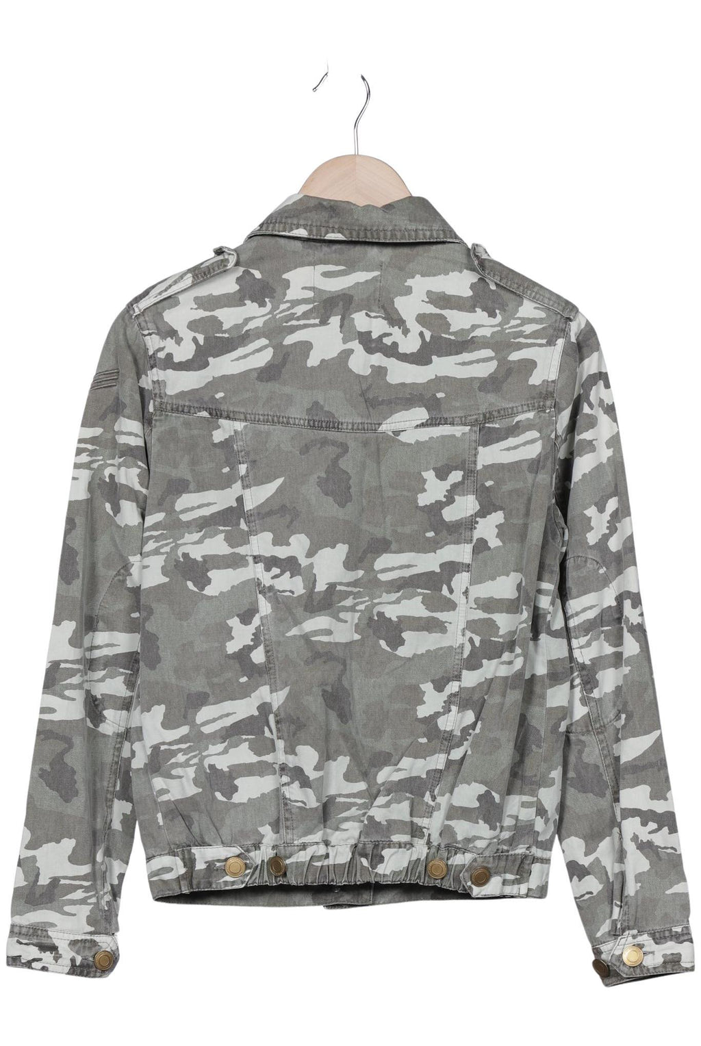 Bershka Damen Jacke Grau M Baumwolle 4