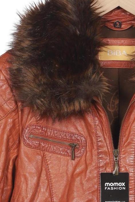 BiBA Women Jacket Brown EU 38 Leather Synthetic 5