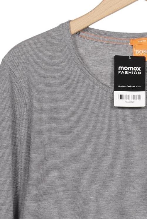 Boss Orange Men Long Sleeve Shirt Gray Size S Cotton 8