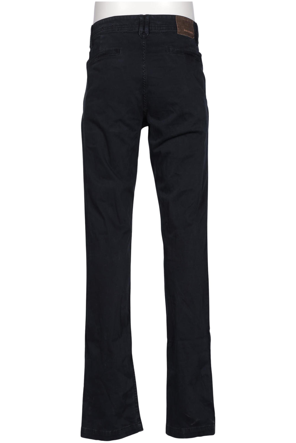 Boss Orange Men's Trousers Navy W33 Cotton Leather 3