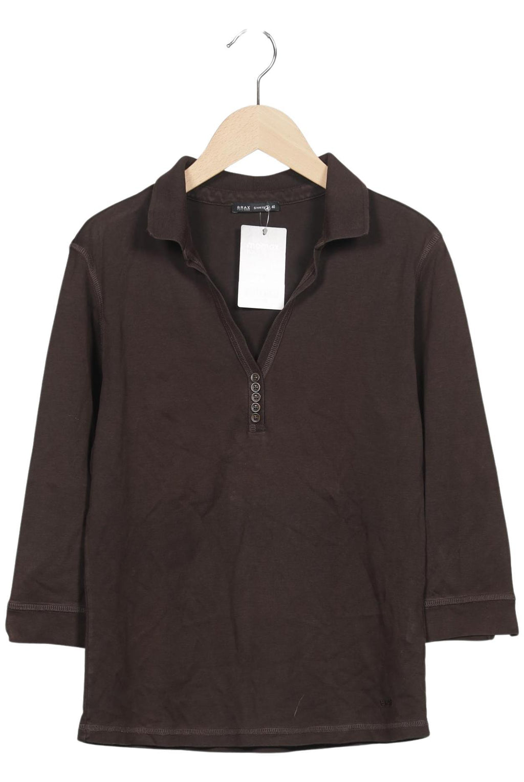 Brax Women's Polo Shirt Brown EU 40 Cotton 4