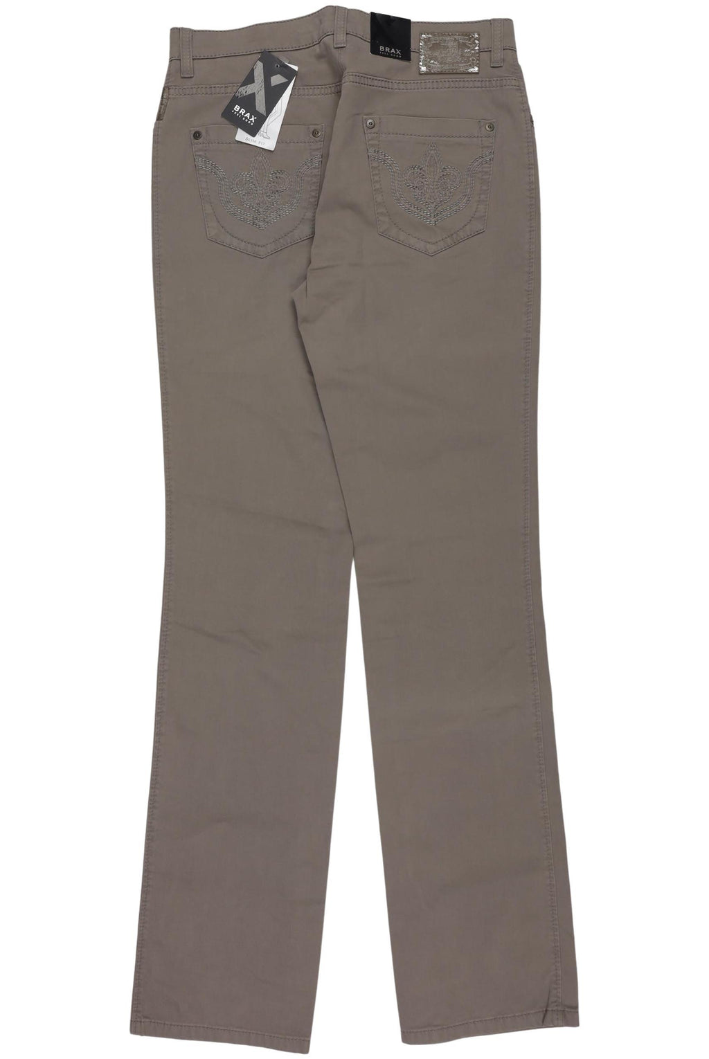 Brax Women's Trousers Gray W26 Cotton Elastane 5