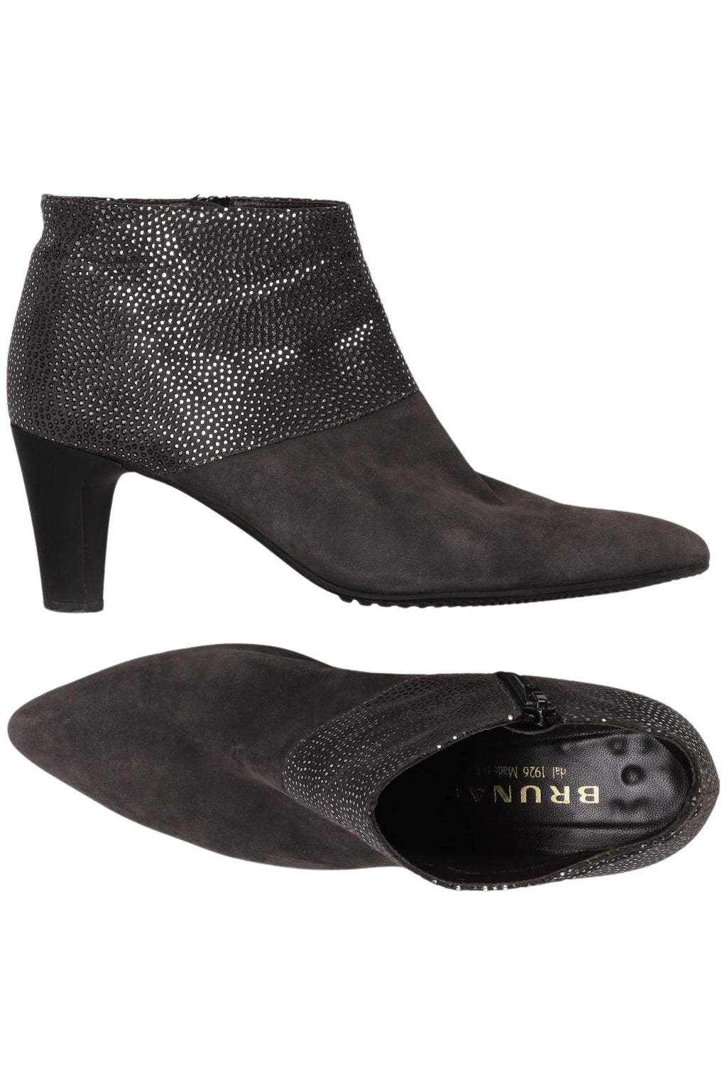Brunate Women Ankle Boots Gray EU 40 Leather 3