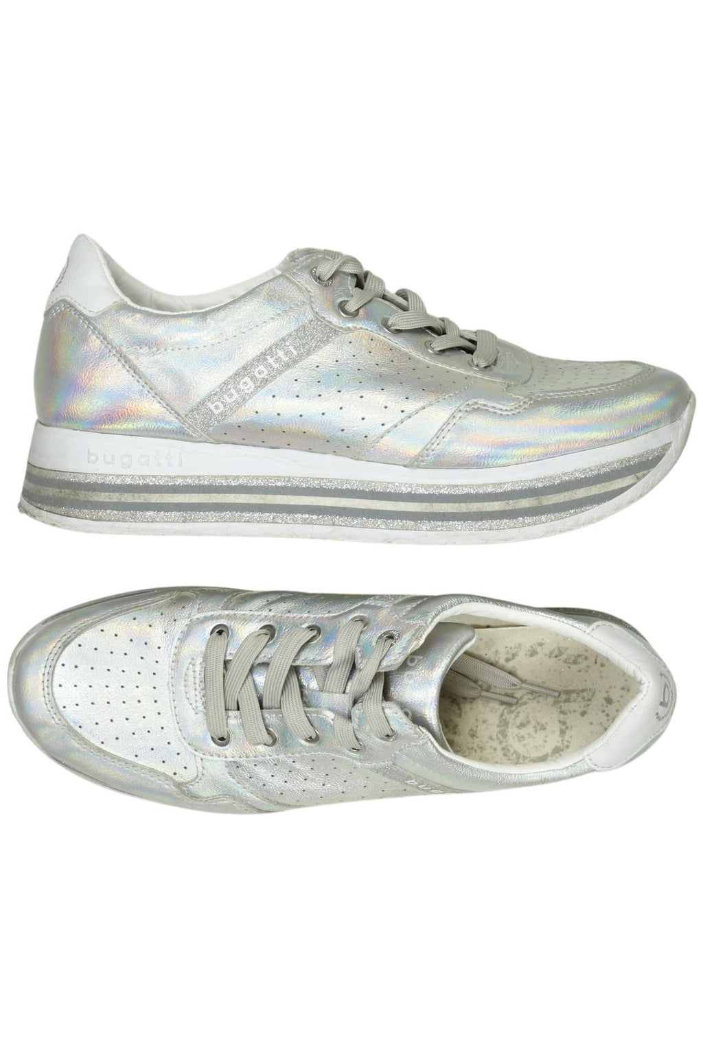 Bugatti Women's Sneaker Silver EU 42 Synthetic Leather 4
