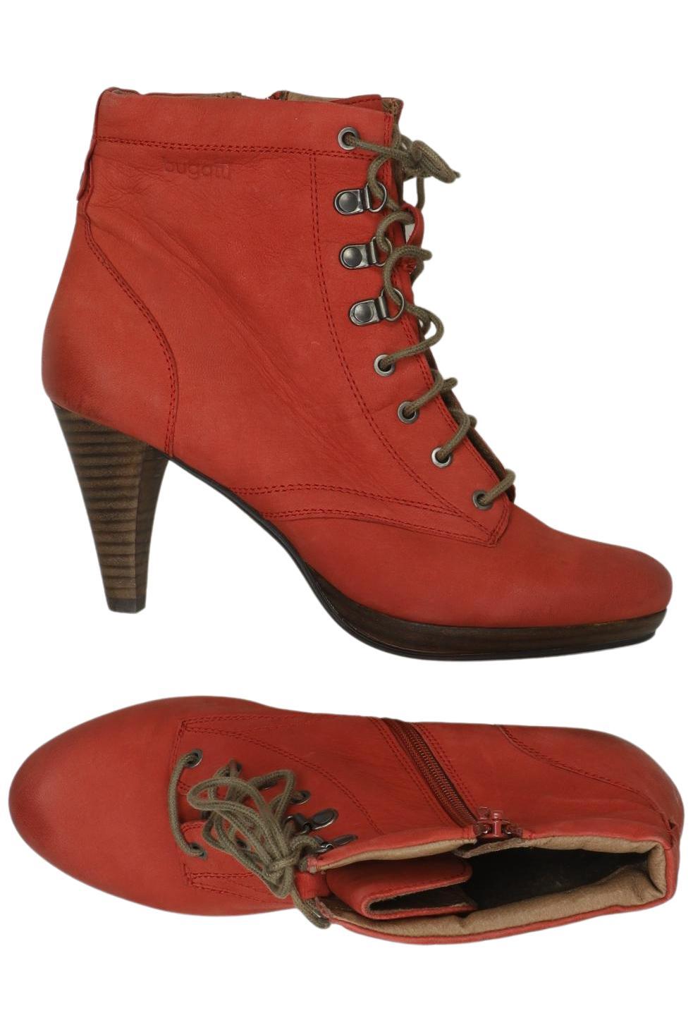 Bugatti Damen Stiefelette Rot EU 39 Leder 3