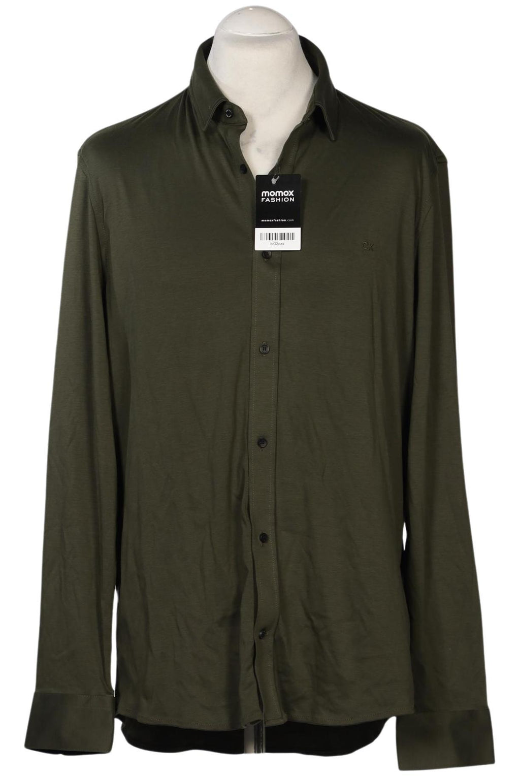 Calvin Klein Herren Hemd Grün XL Baumwolle 2