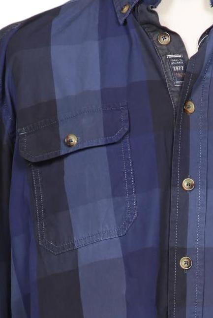 camel active Men Shirt Navy Blue XL Cotton 10