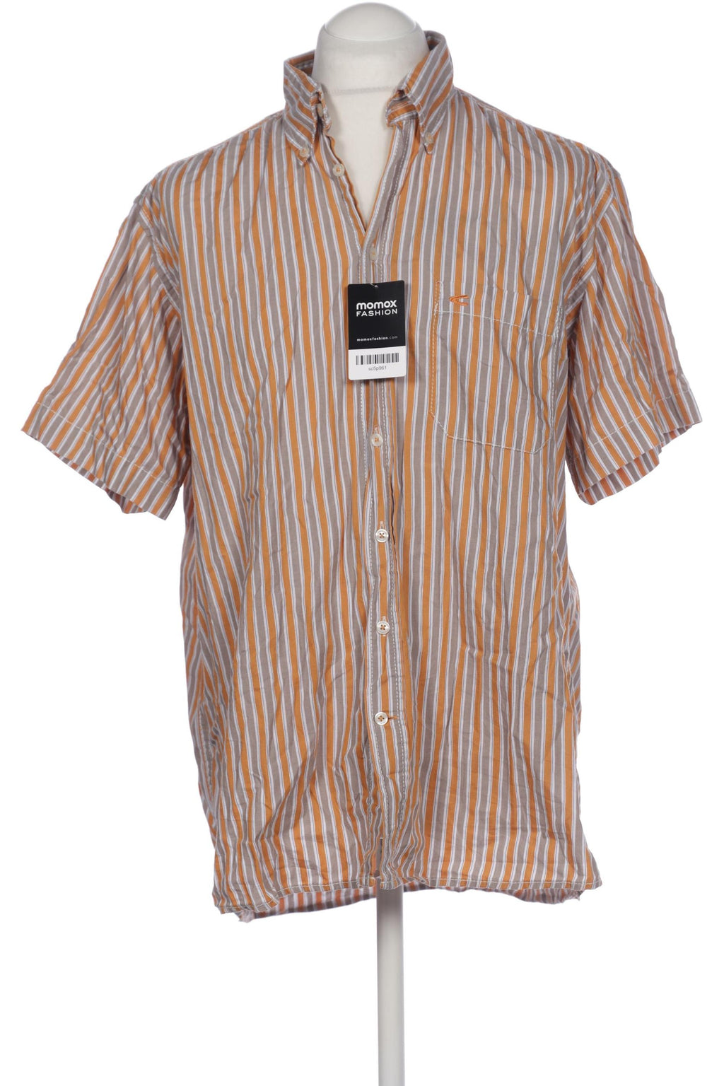 camel active Men's Shirt Orange L Cotton 10