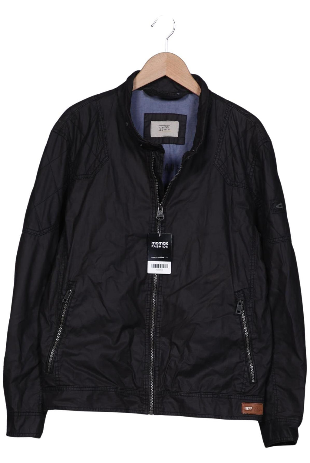 camel active Men Jacket Black EU 50 Cotton Synthetic Second Hand 5