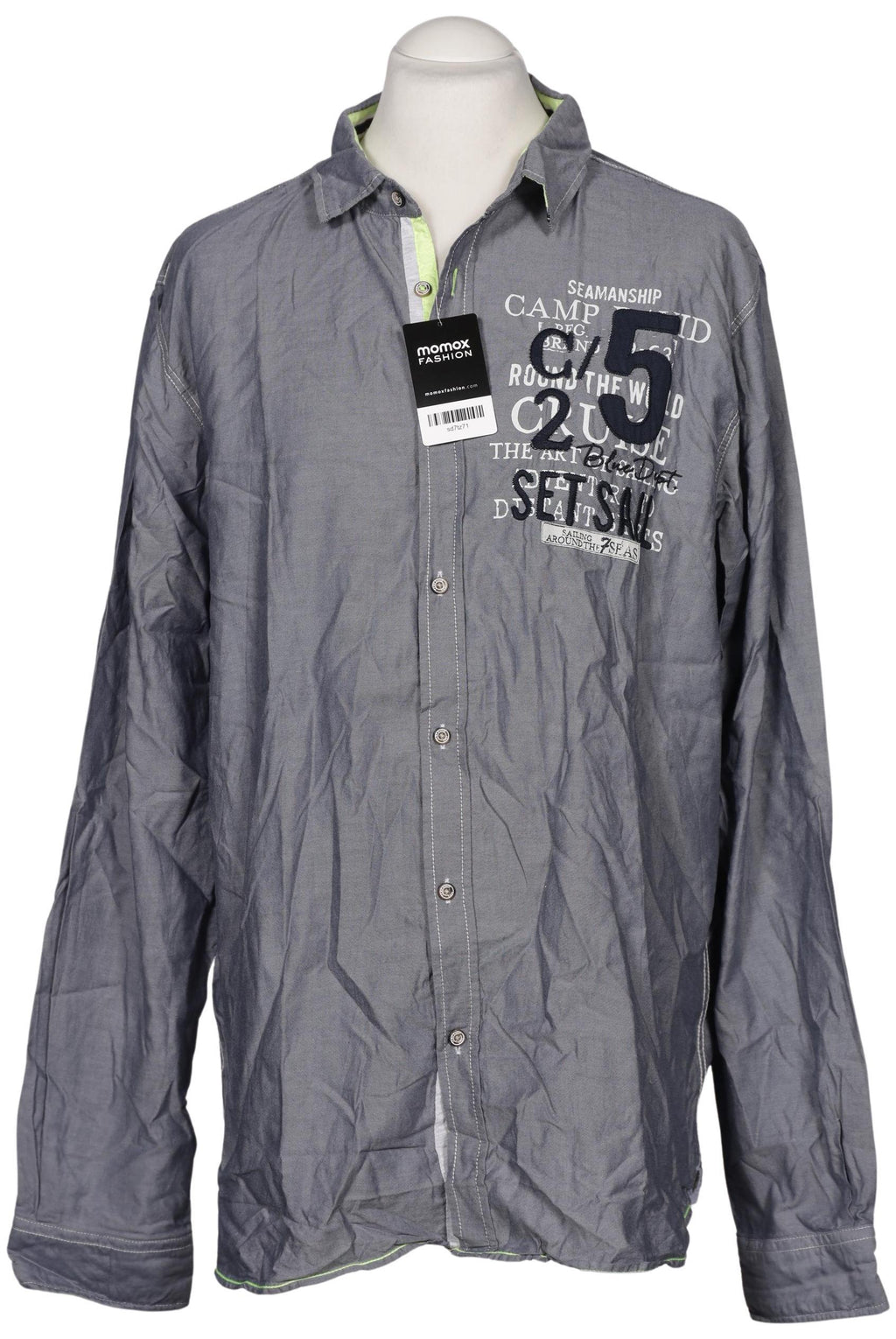 Camp David Men Shirt Gray XXL Cotton 9