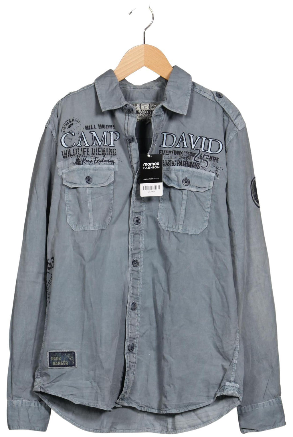 Camp David Men's Shirt Gray Size S 2