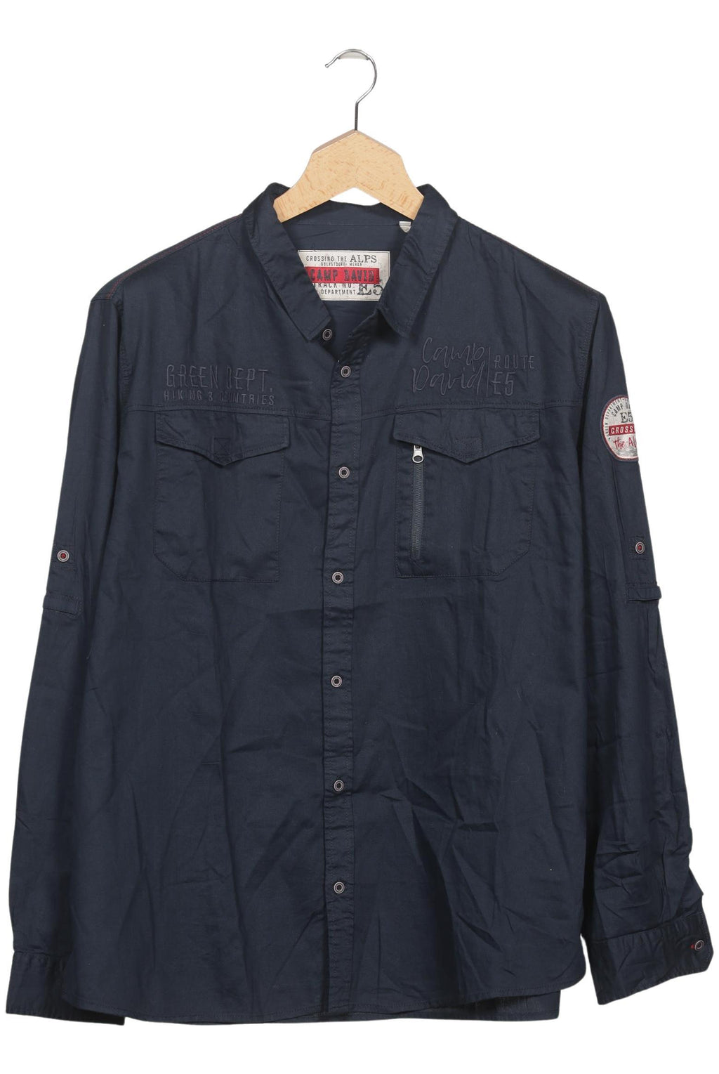 Camp David Marineblau Hemd Herren 4XL Second Hand