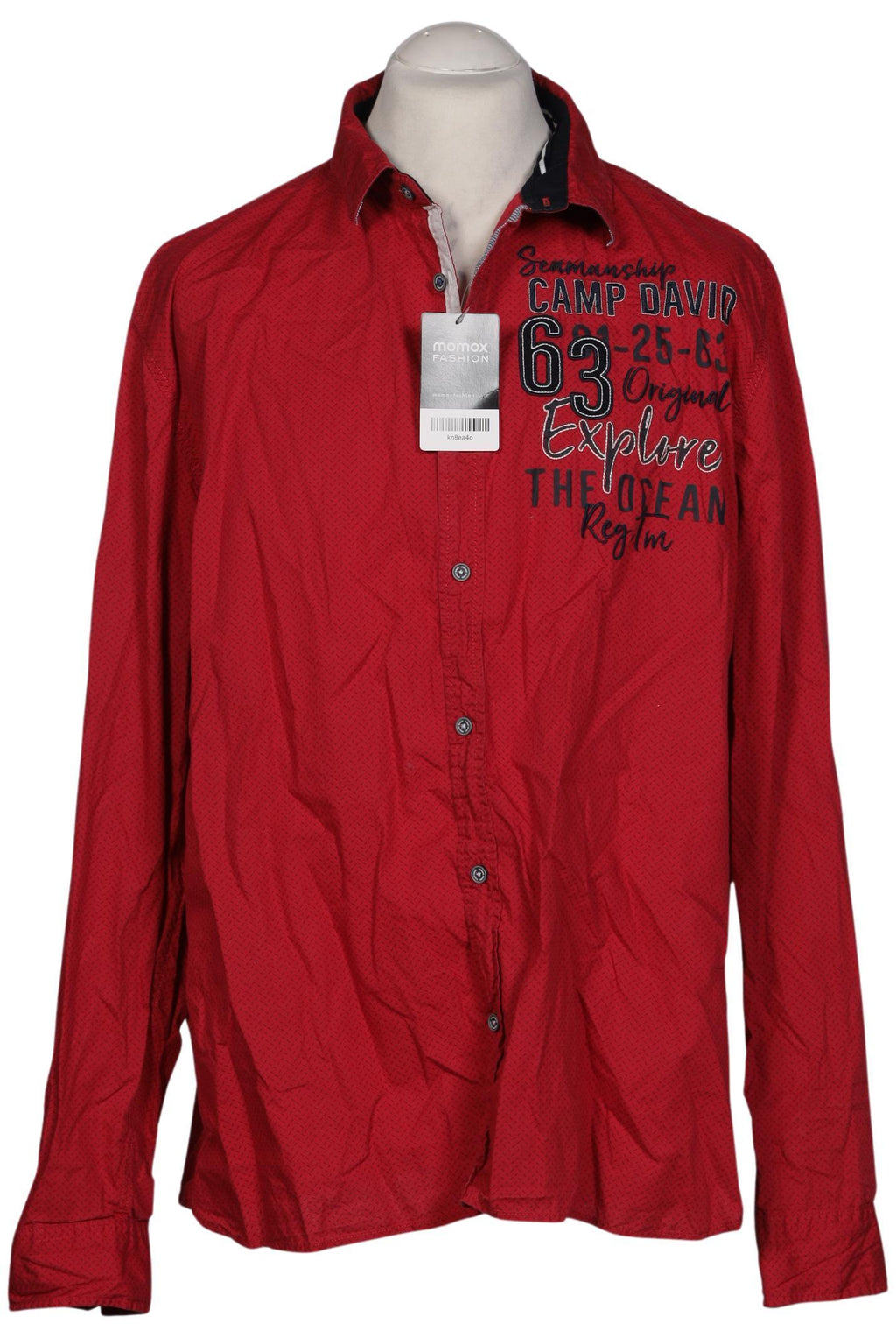 Camp David Herren Hemd Rot XL Baumwolle 6