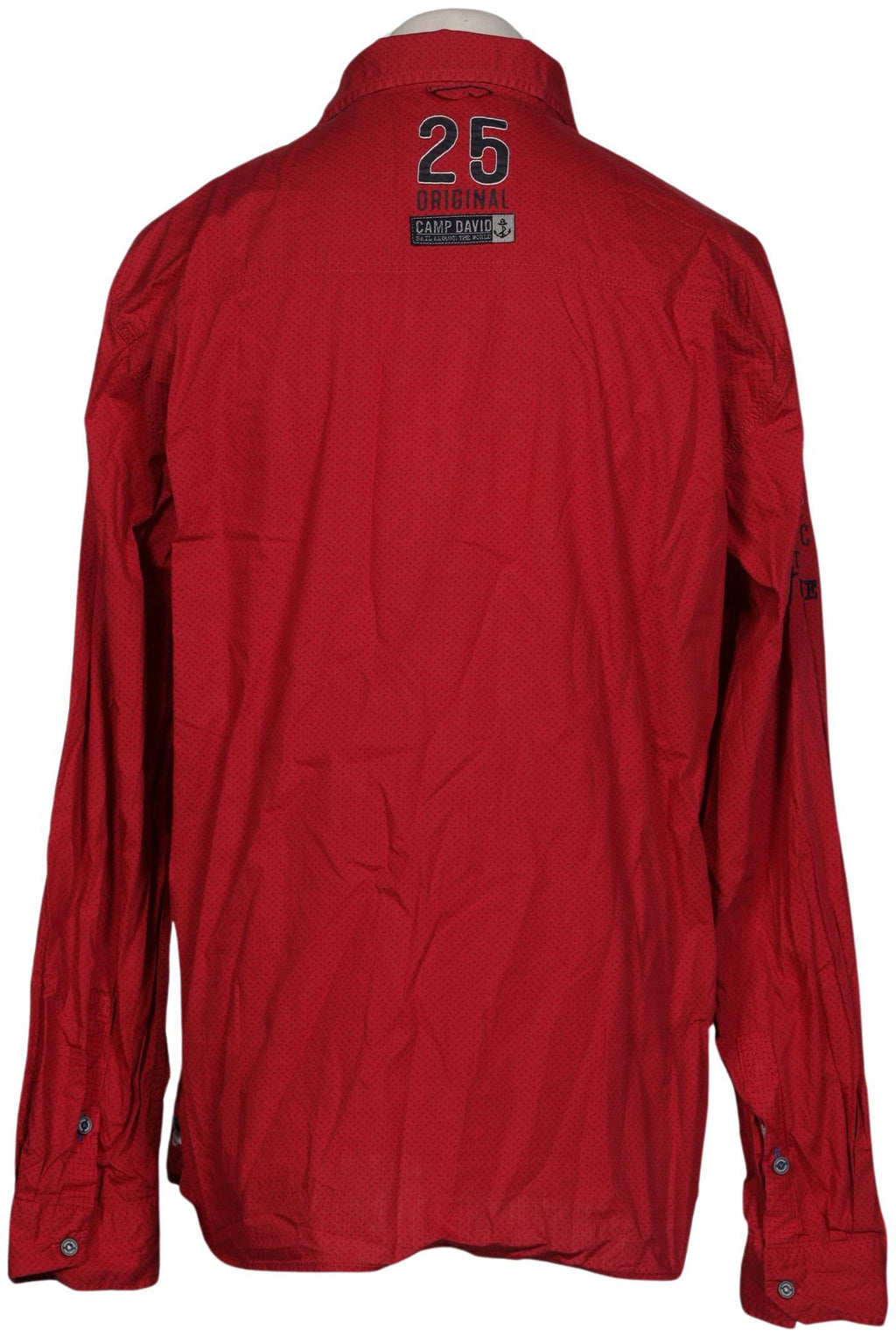 Camp David Herren Hemd Rot XL Baumwolle 7
