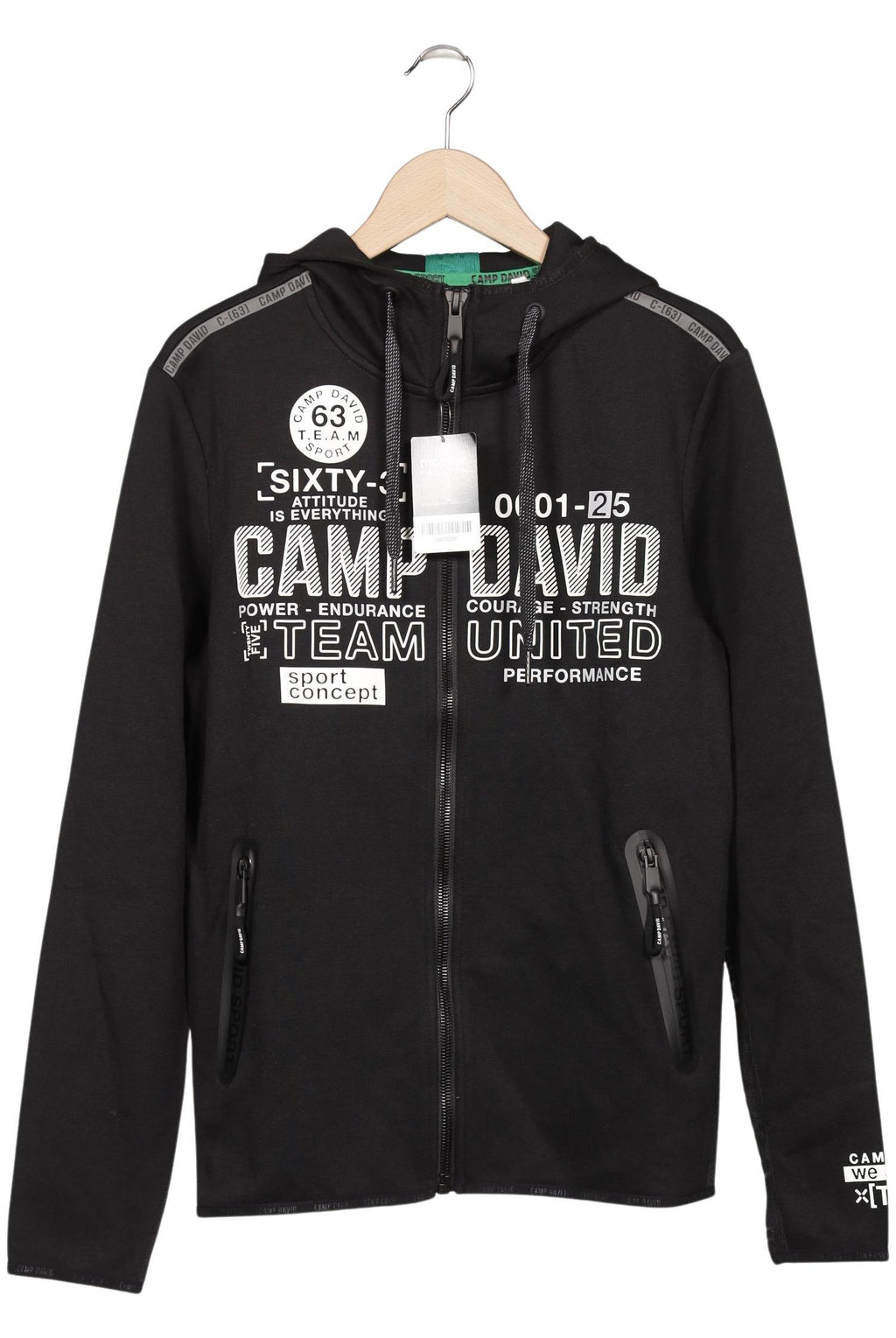 Camp David Men's Hoodie Black Size S 2