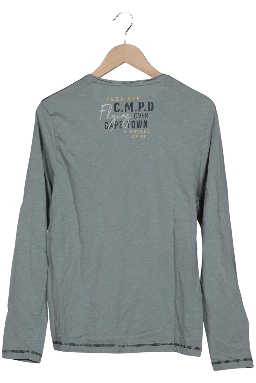 Camp David Men Long Sleeve Shirt Gray M Cotton 3