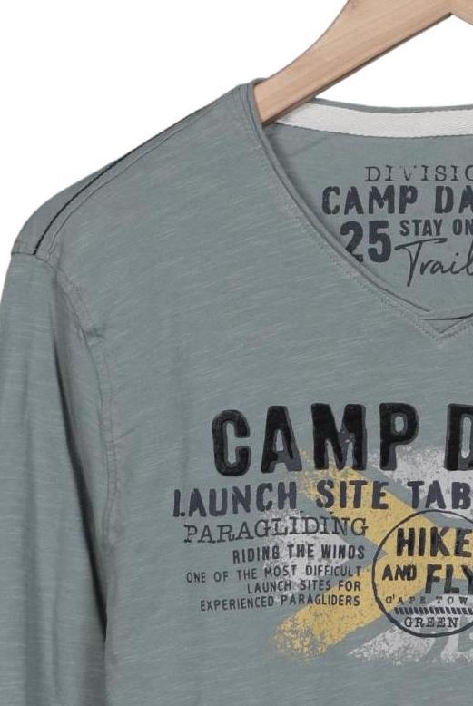 Camp David Men Long Sleeve Shirt Gray M Cotton 4