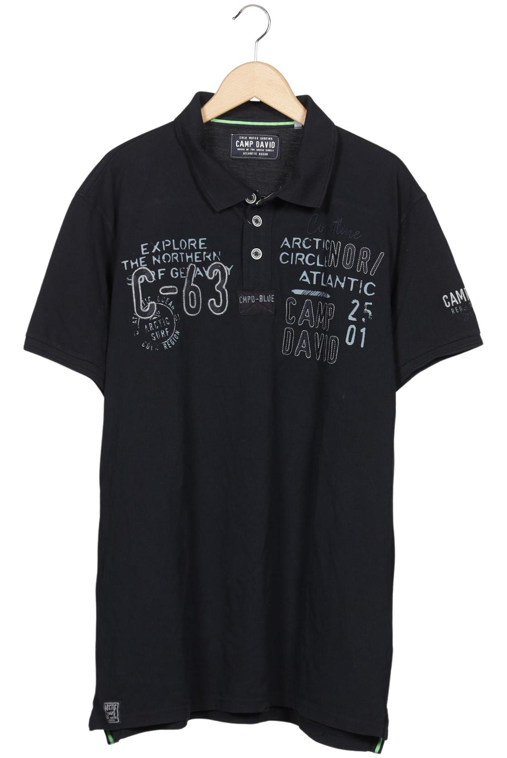 Camp David Polo Shirt Navy Blue 3XL Cotton 4