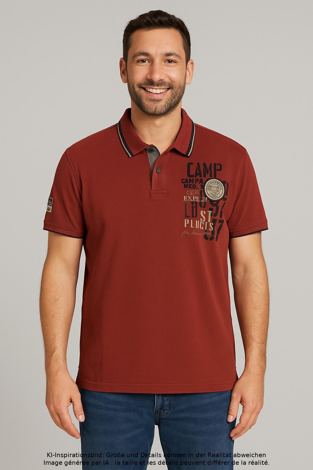 Camp David Polo Shirt Red XL 2