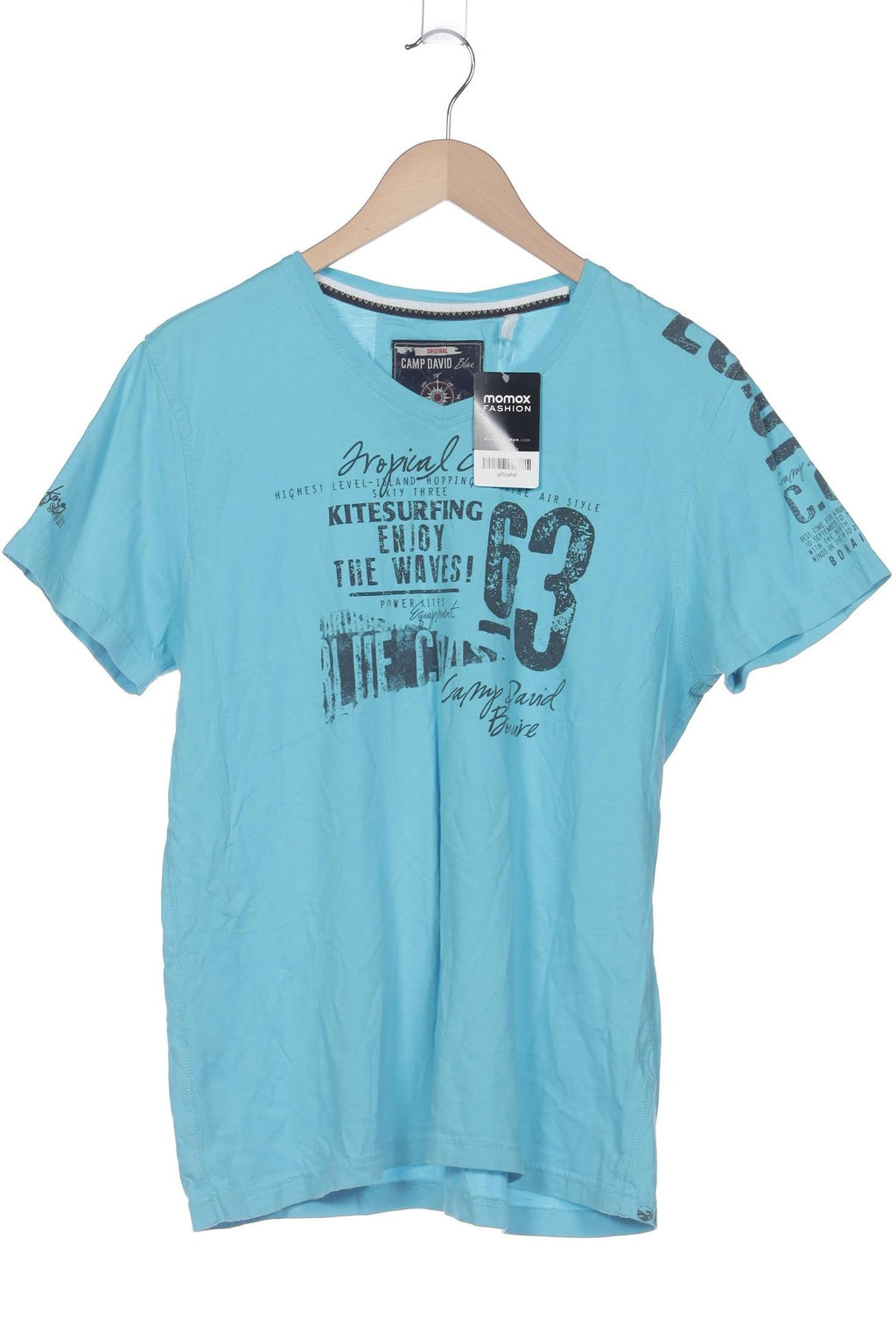 Camp David Blau T-Shirt Herren L Second Hand