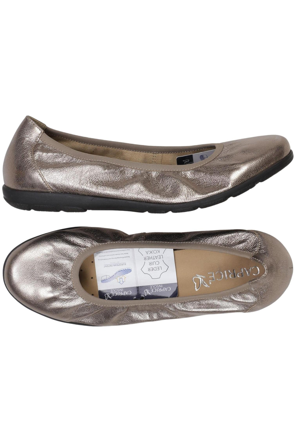 Caprice Women's Ballet Flats Silver EU 37 Leather 4