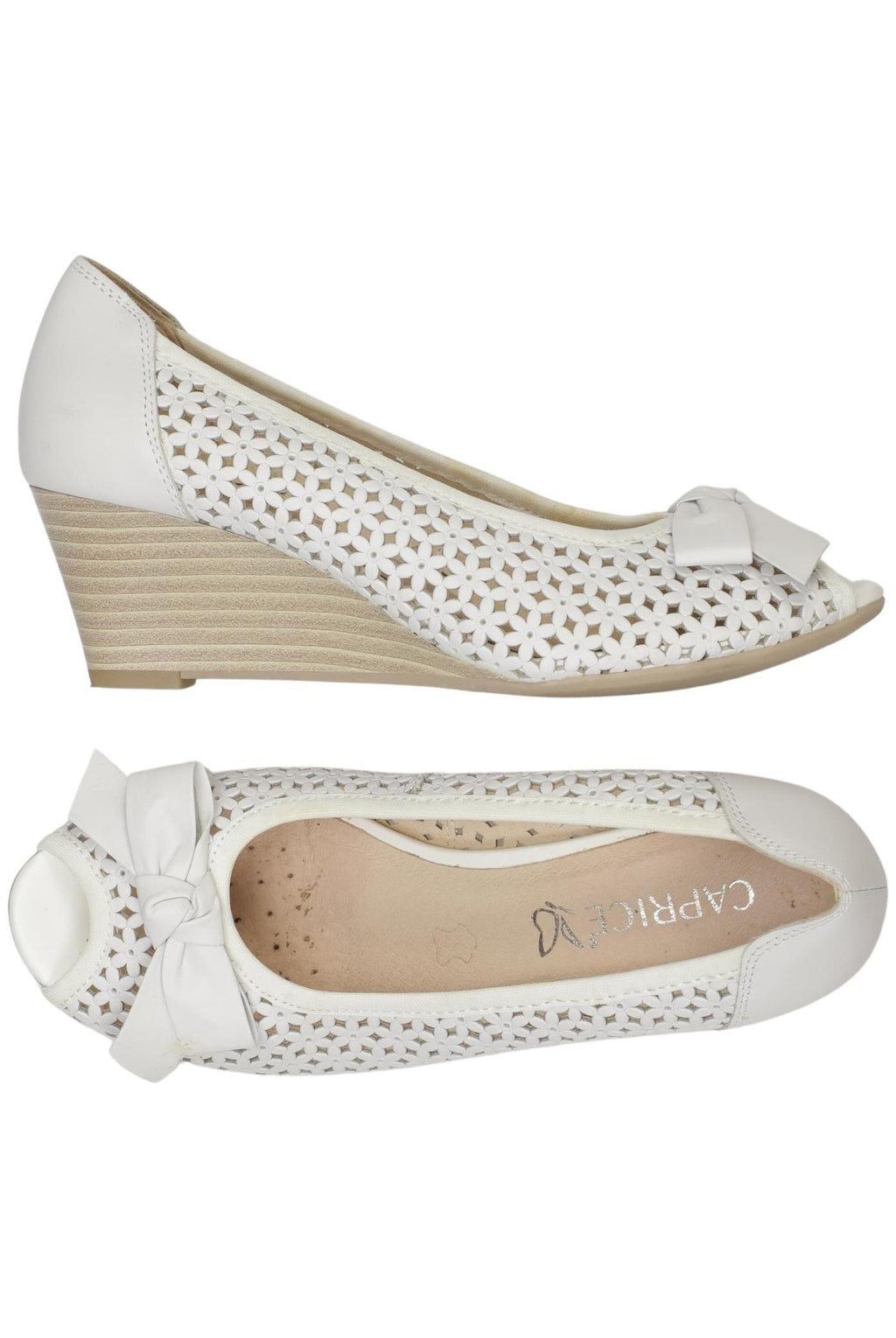 Caprice Damen Pumps Weiß EU 36 Leder 2