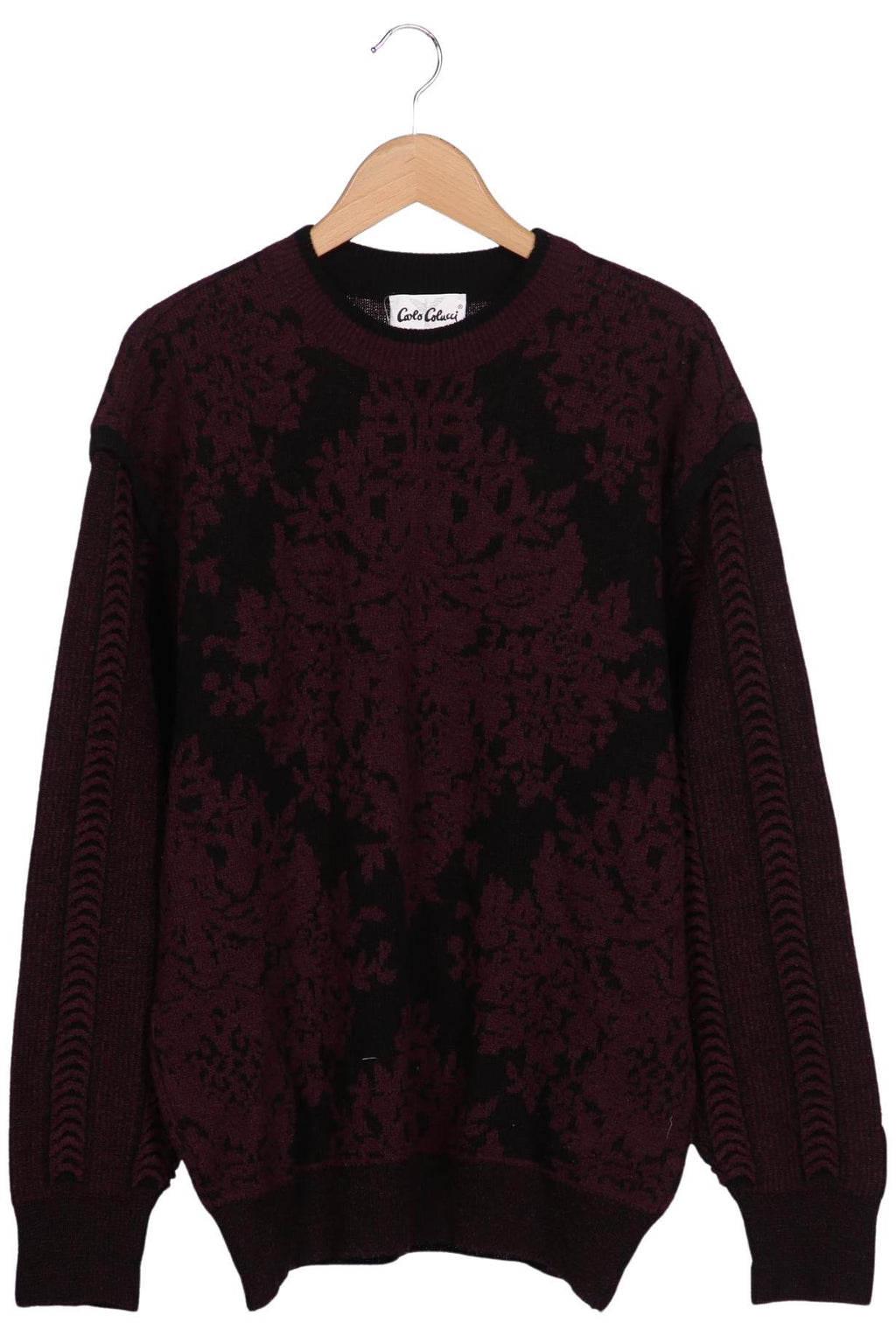 Carlo Colucci Men's Sweater Bordeaux EU 52 2