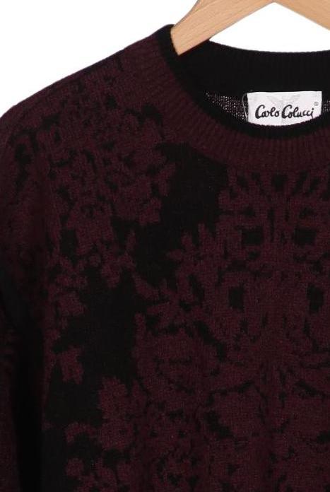 Carlo Colucci Men's Sweater Bordeaux EU 52 4