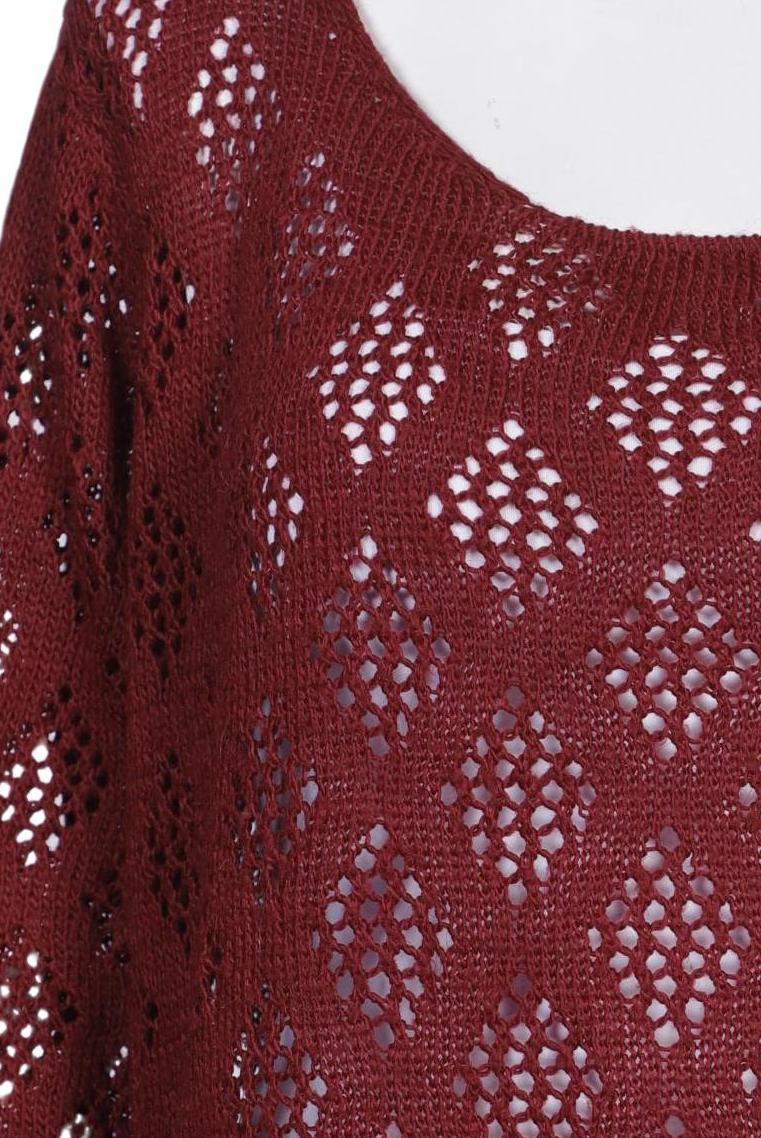 Cartoon Pull Femme Bordeaux L 6