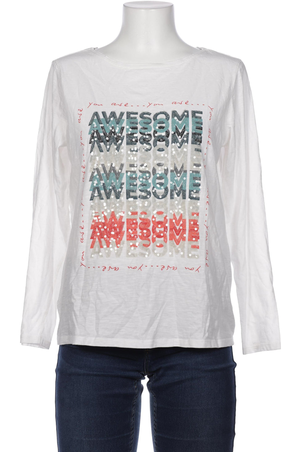 Cecil Women's Long Sleeve Shirt White Size L 5