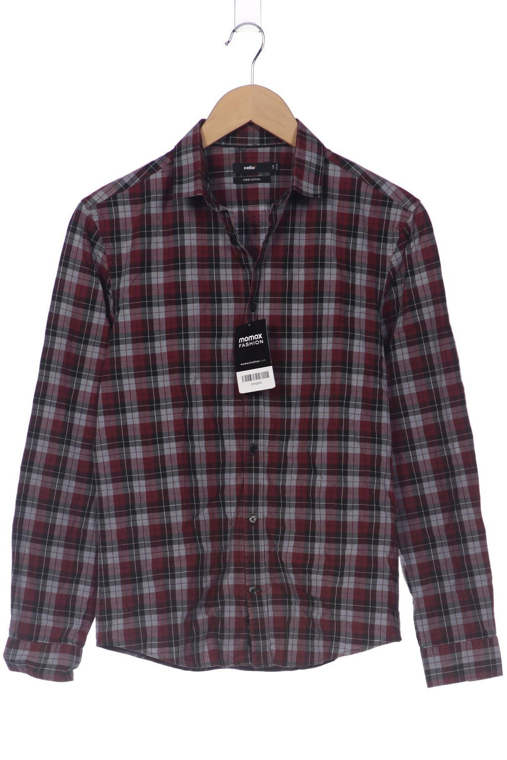 Celio Herren Hemd Bordeaux Size S 4