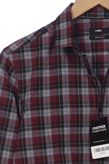 Celio Herren Hemd Bordeaux Size S 6