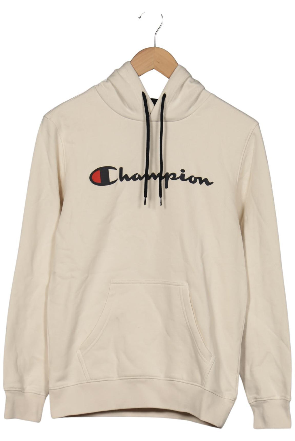 Champion Men Hoodie Cream White Size S 2