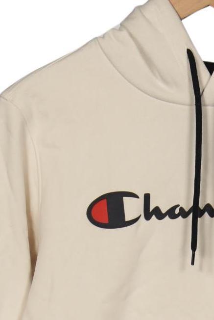 Champion Men Hoodie Cream White Size S 4