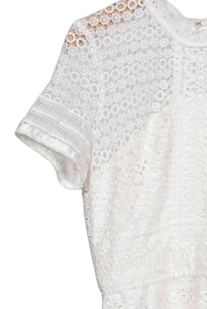 Chi Chi London Damen Kleid, Weiß, EU 34 6
