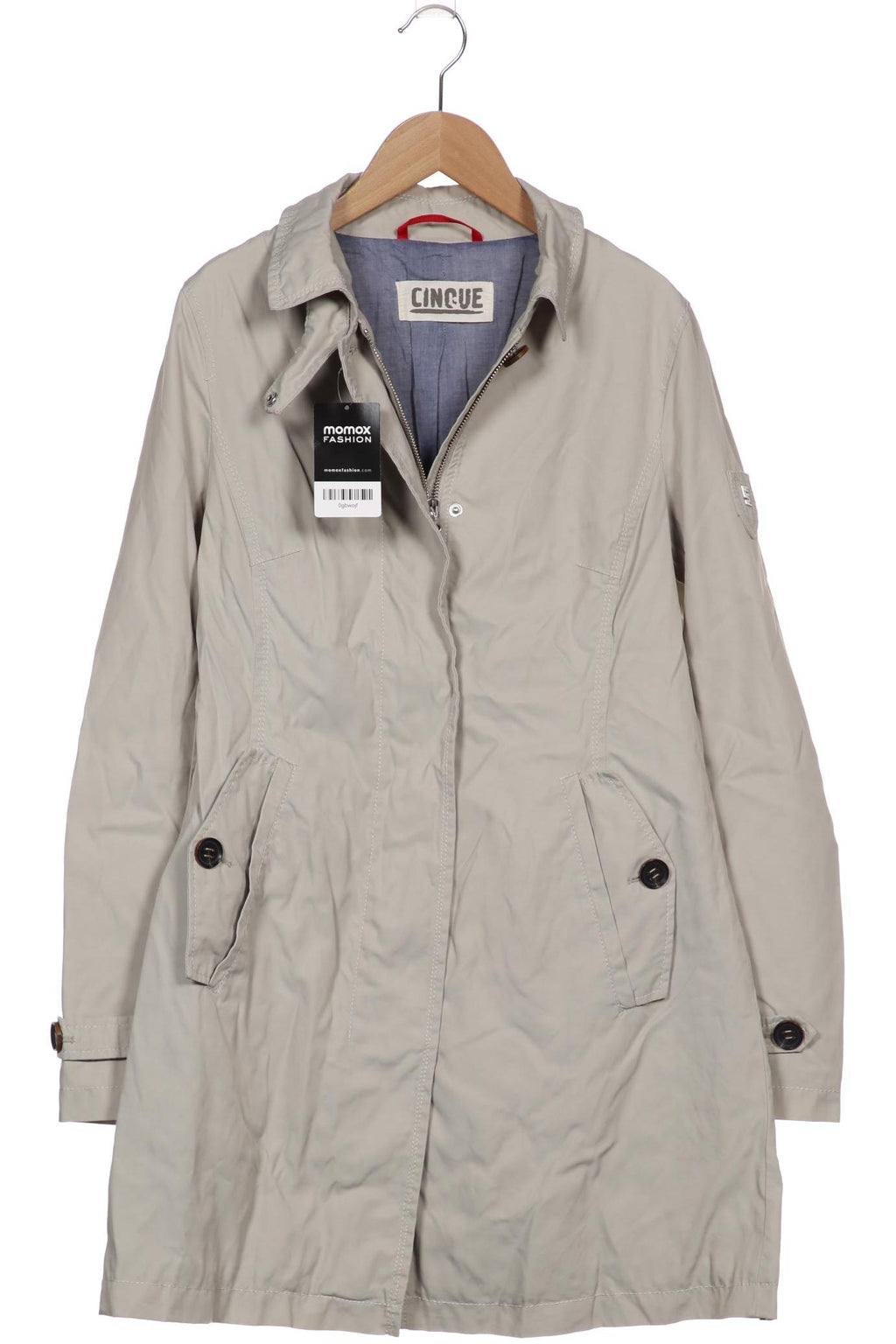 Cinque Women Coat Gray EU 32 Cotton Synthetic Second Hand 4